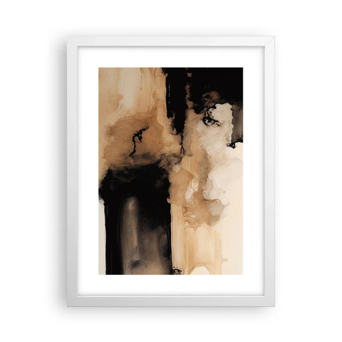 Affiche dans un cadre blanc - Poster - Une abstraction intrigante - 30x40 cm