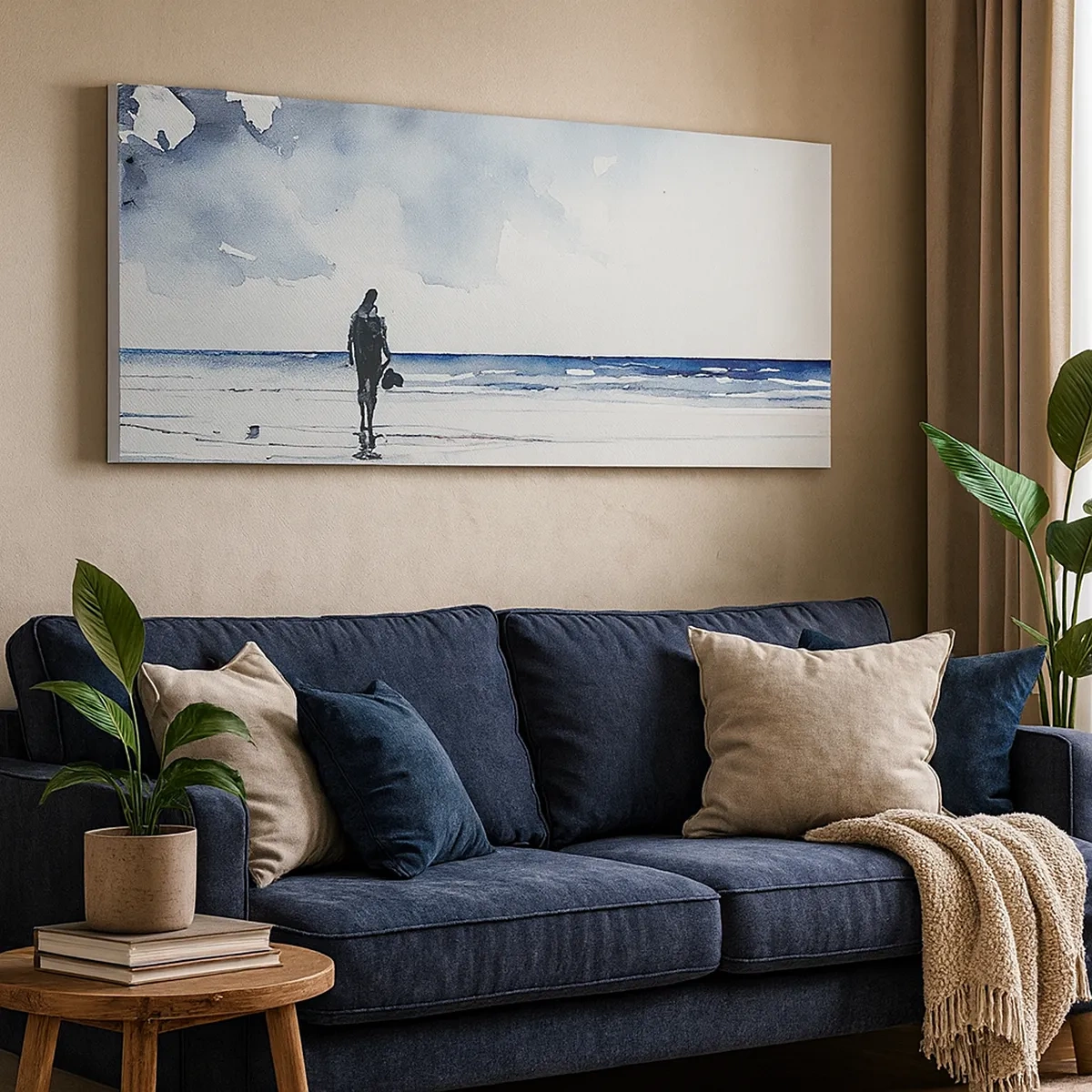 Impression sur toile - Image sur toile - Conversation avec la mer - 30x30 cm