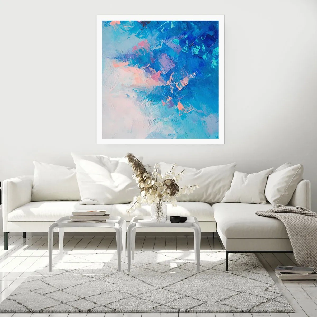 Affiche - Poster - Abstraction hivernale - 50x50 cm