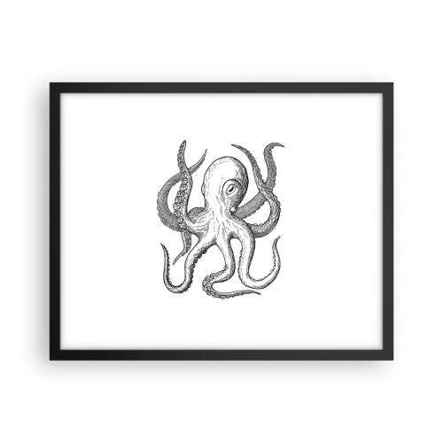 Affiche dans un cadre noir - Poster - Dansant avec les vagues - 50x40 cm