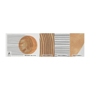 Échantillon de Papier Peint Premium Canvas - Composition solaire - Bohème, Soleil, Minimalisme - 100x30 cm