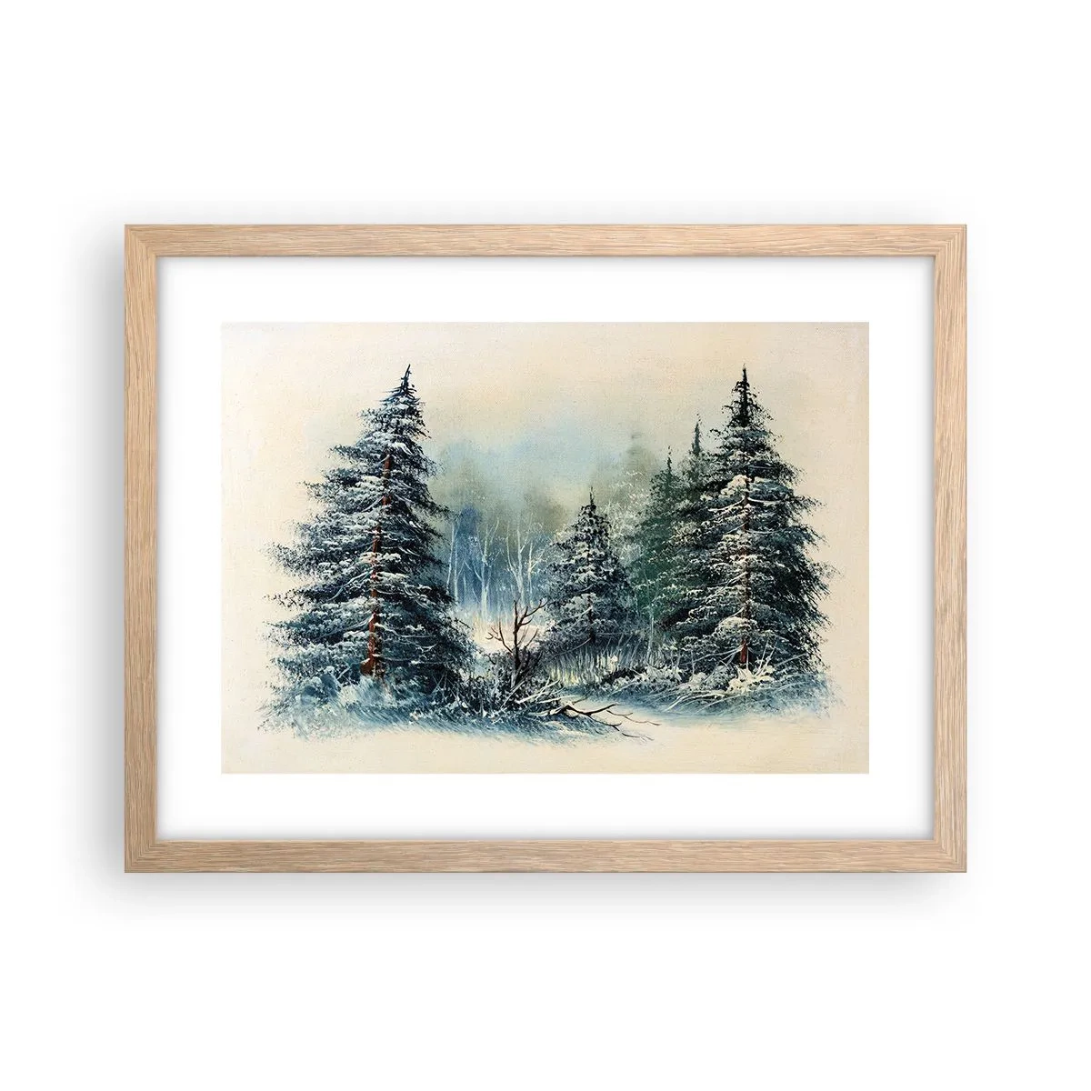 Affiche dans un chêne clair - Poster - Prêt pour les fêtes - 40x30 cm