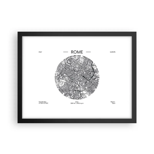 Affiche dans un cadre noir - Poster - Anatomie de Rome - 40x30 cm