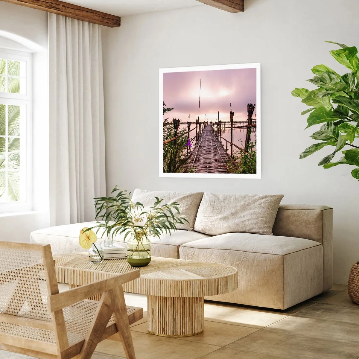 Affiche - Poster - Le silence et le calme d'Asie - 60x60 cm