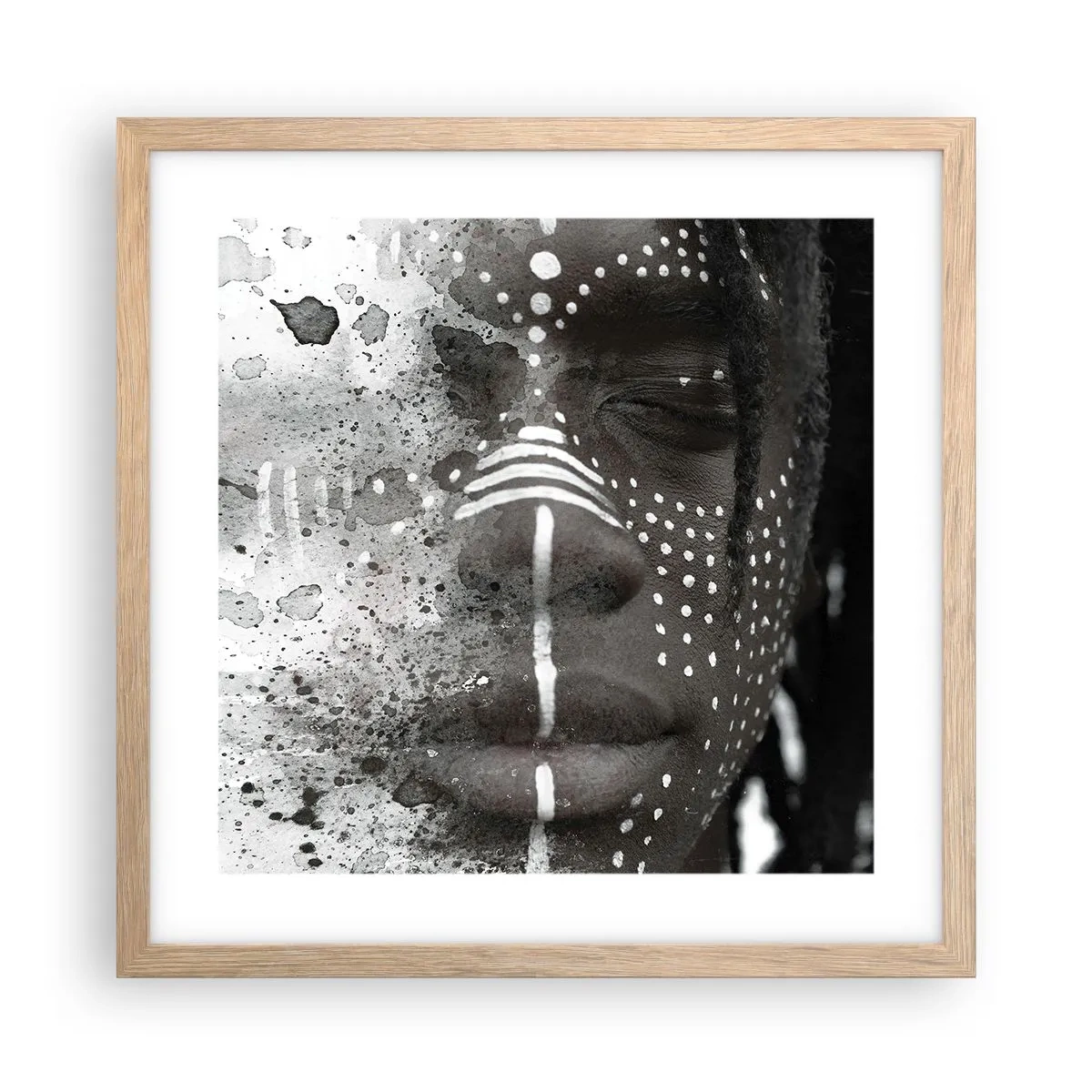 Affiche dans un chêne clair - Poster - Découvrez l'esprit primal - 40x40 cm