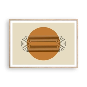 Affiche dans un chêne clair - Poster - Plan idéal - 100x70 cm