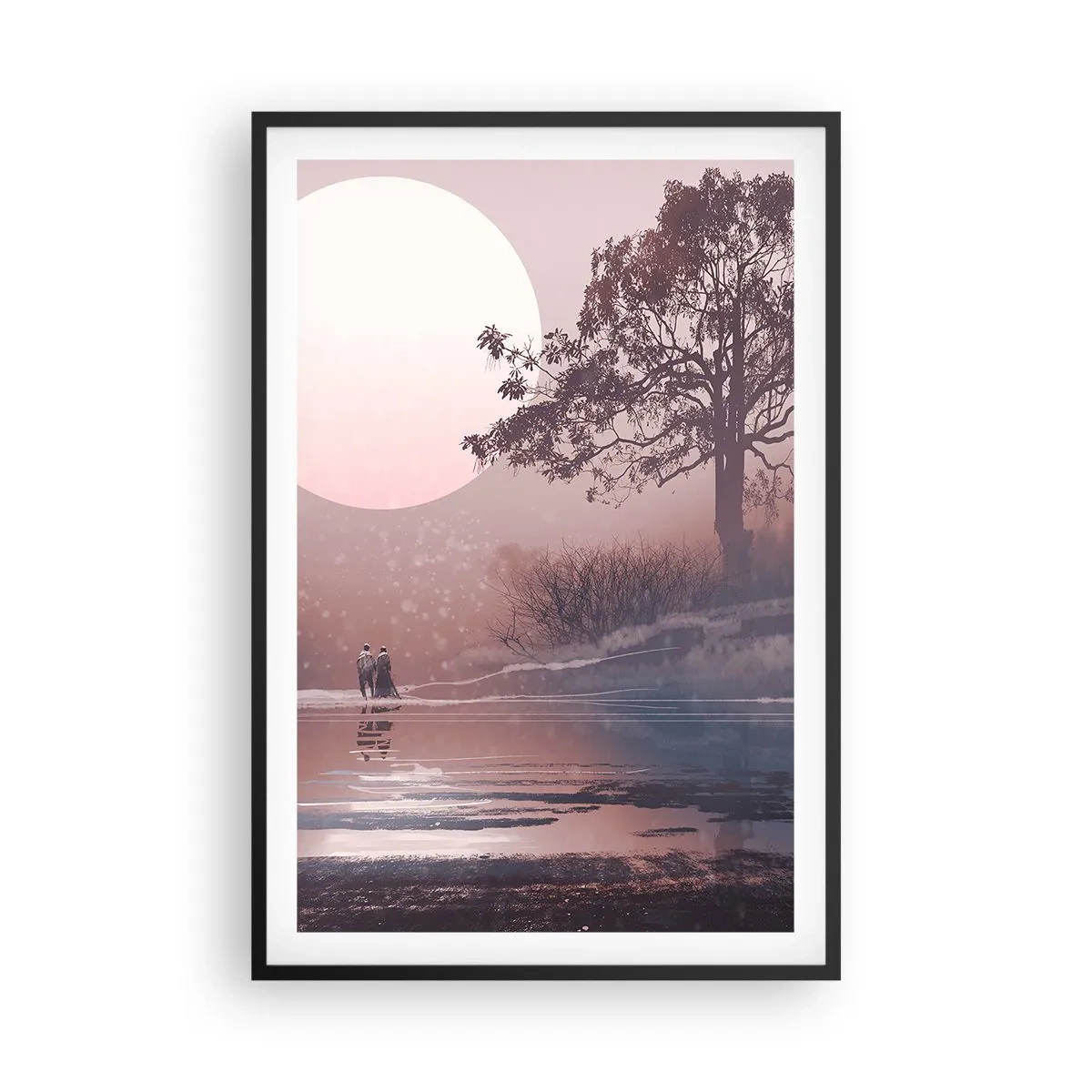 Affiche dans un cadre noir - Poster - Merveilles de la nuit - 61x91 cm