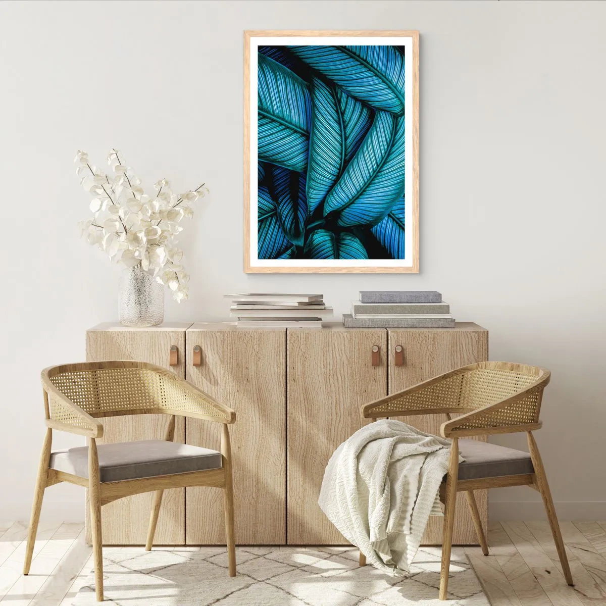 Affiche dans un chêne clair - Poster - Lignes de vie - 50x70 cm