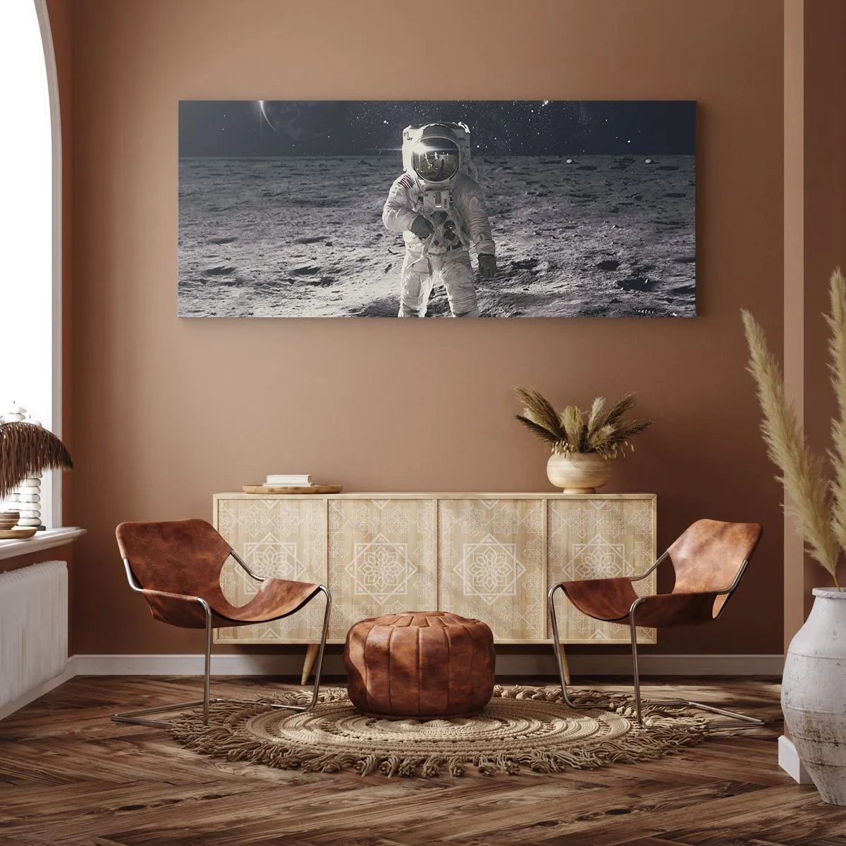 Impression sur toile - Image sur toile - Salutations de la lune - 90x30 cm