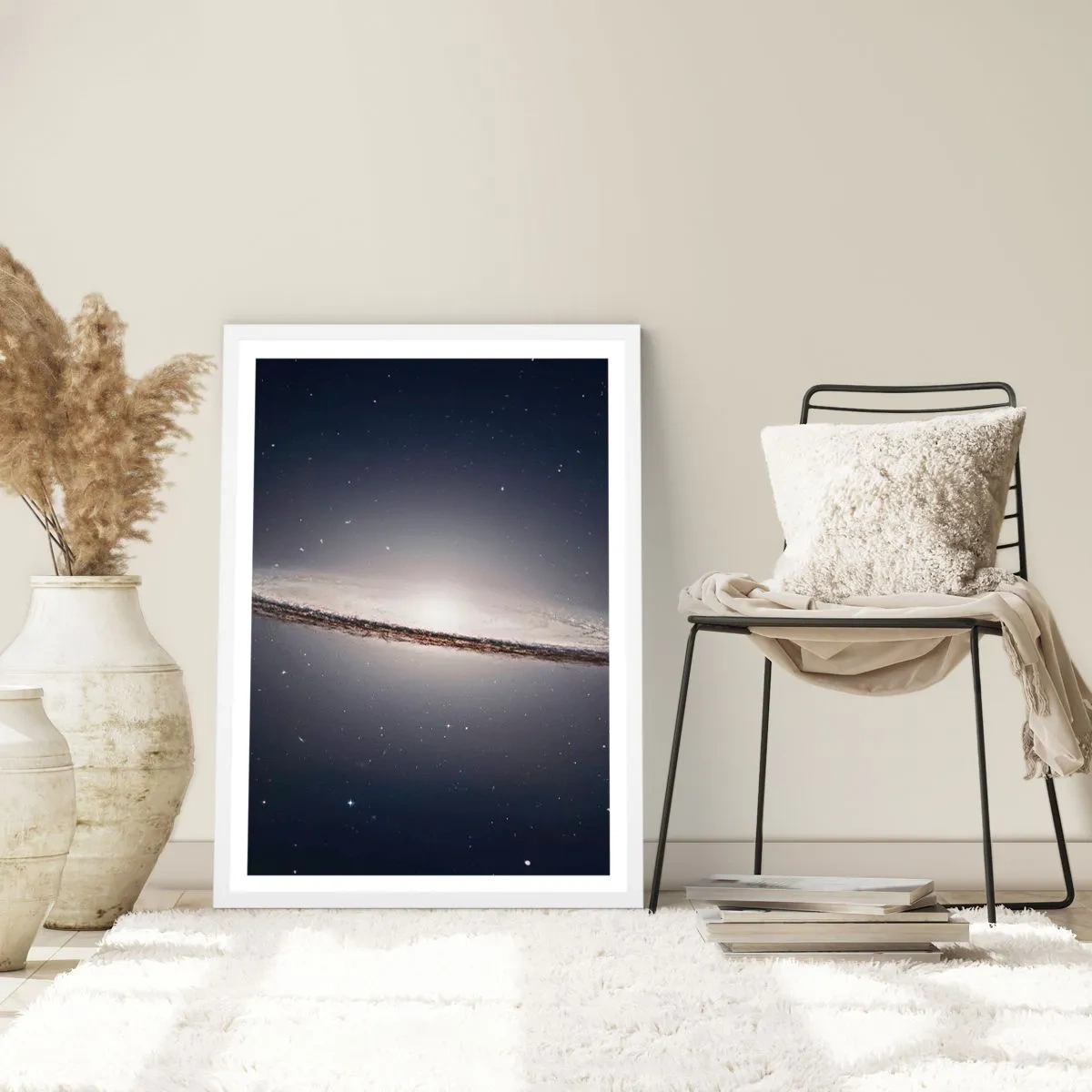 Affiche dans un cadre blanc - Poster - Il y a bien longtemps, dans une galaxie très lointaine… - 70x100 cm