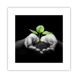 Affiche - Poster - J'aime la nature, je la protège - 30x30 cm