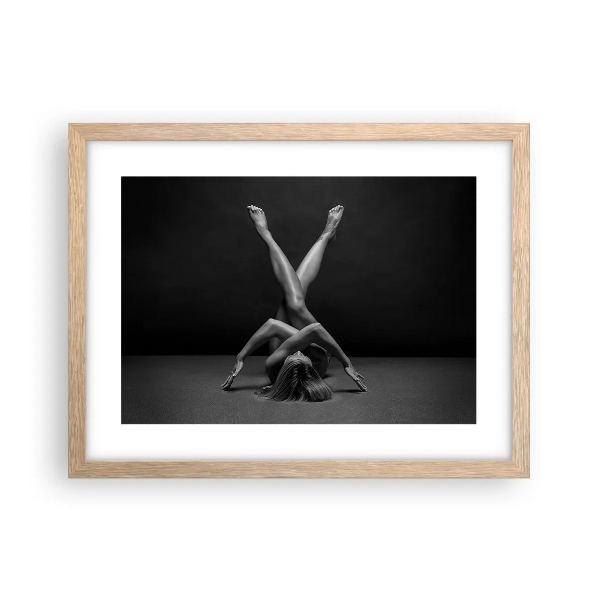 Affiche dans un chêne clair - Poster - Géométrie de la nudité - 40x30 cm