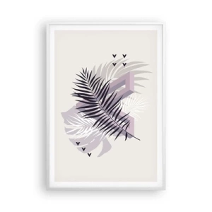 Affiche dans un cadre blanc - Poster - L'ombre de l'obscurité - 70x100 cm