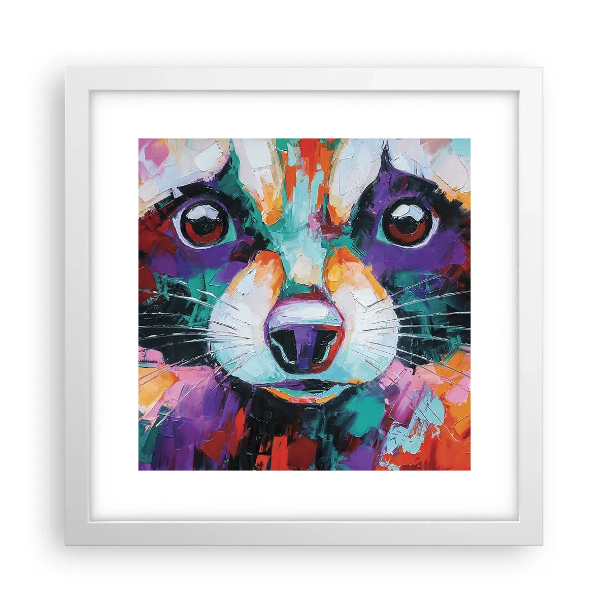 Affiche dans un cadre blanc - Poster - Uniquement de belles émotions - 30x30 cm