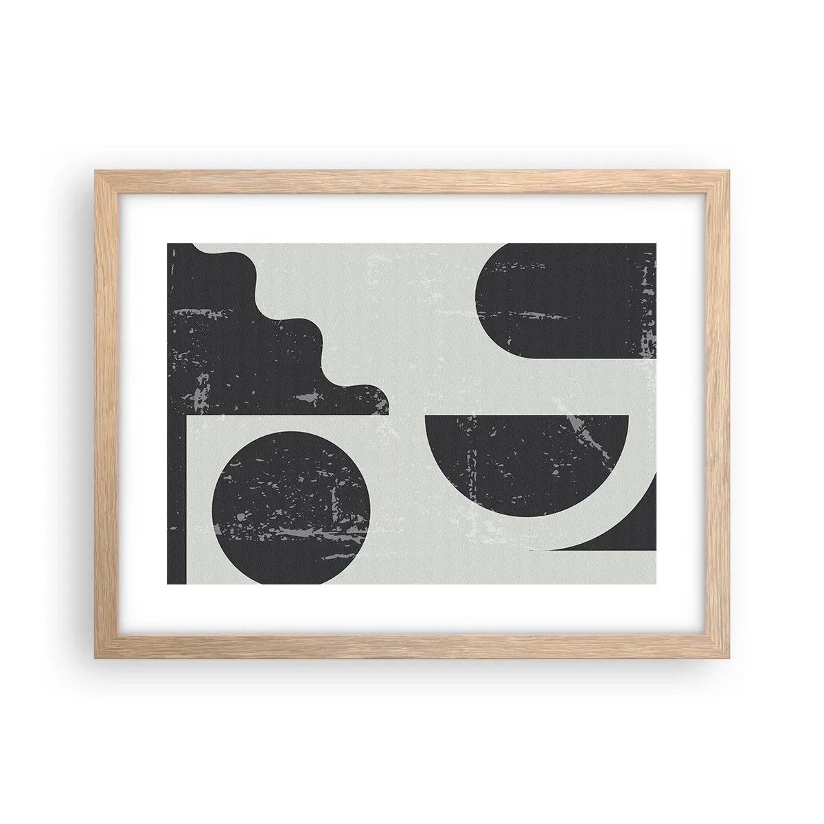 Affiche dans un chêne clair - Poster - Composition dessus et dessous - 40x30 cm