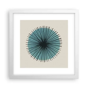 Affiche dans un cadre blanc - Poster - Rayonnant dans l'azur - 30x30 cm
