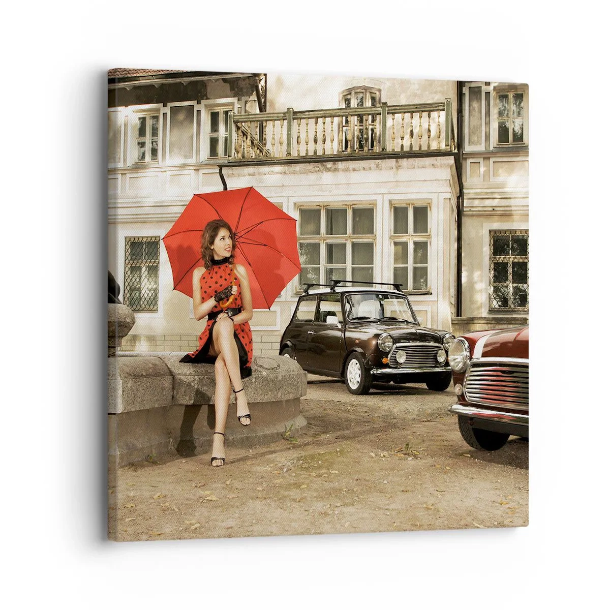 Impression sur toile - Image sur toile - Un mini-voyage sentimental - 30x30 cm