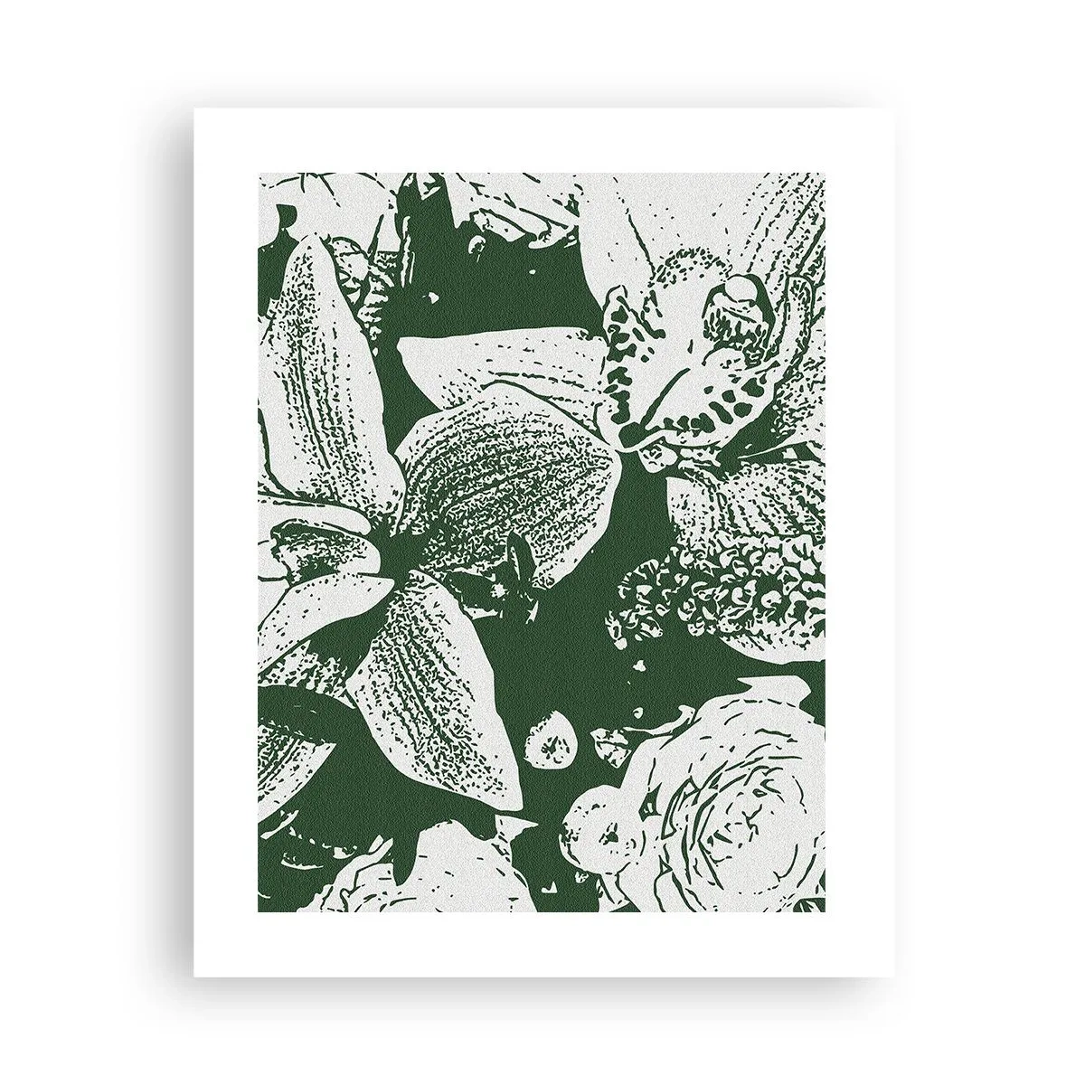 Affiche - Poster - Bouquet - le monde du vert - 40x50 cm