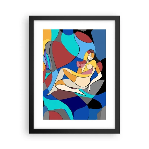 Affiche dans un cadre noir - Poster - Nu cubiste - 30x40 cm