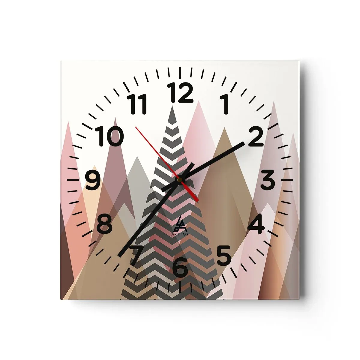Horloge murale - Pendule murale - Vue pyramidale - 30x30 cm