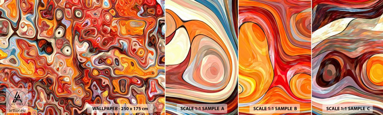 Échantillon De Papier Peint Standard Eco - Si les noix fondaient dans du miel - Abstraction, Morceau, Modèle moderne - 100x30 cm