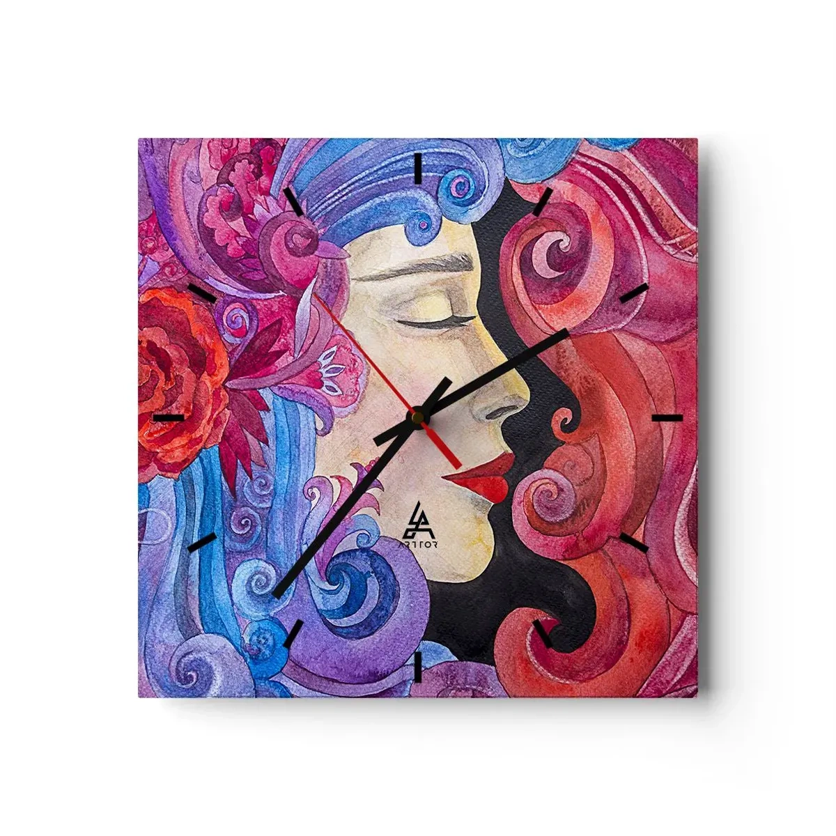 Horloge murale - Pendule murale - L'Art Nouveau est toujours vivant - 40x40 cm