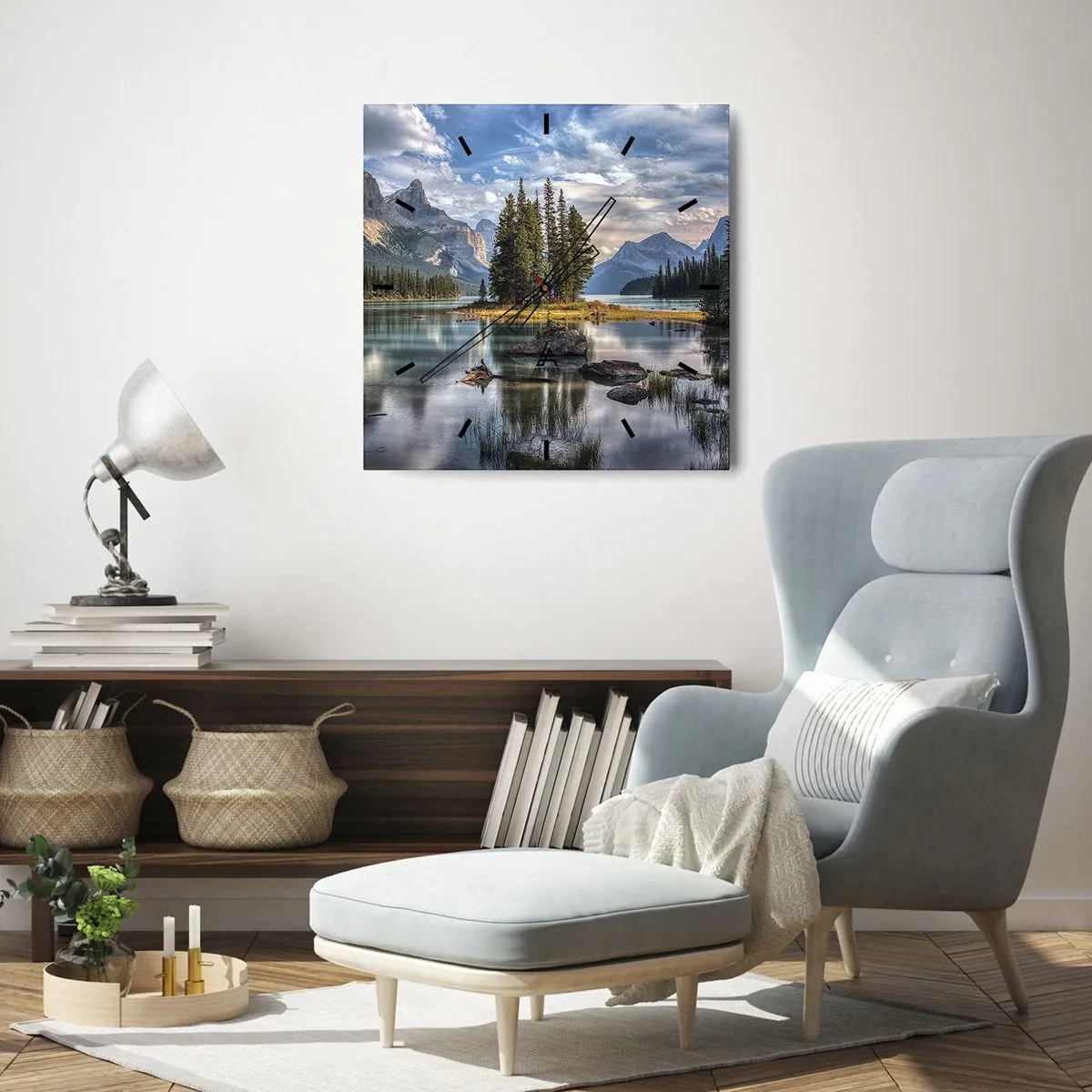 Horloge murale - Pendule murale - Sous les grandes eaux claires - 40x40 cm