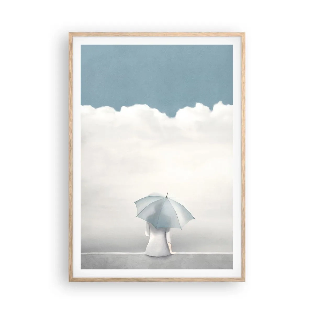 Affiche dans un chêne clair - Poster - Aux confins de la réalité et des rêves - 70x100 cm