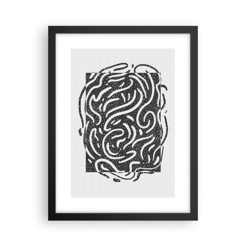Affiche dans un cadre noir - Poster - Abstraction : la danse de la joie - 30x40 cm