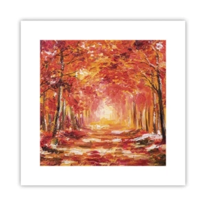 Affiche - Poster - Forêt de cuivre - 30x30 cm