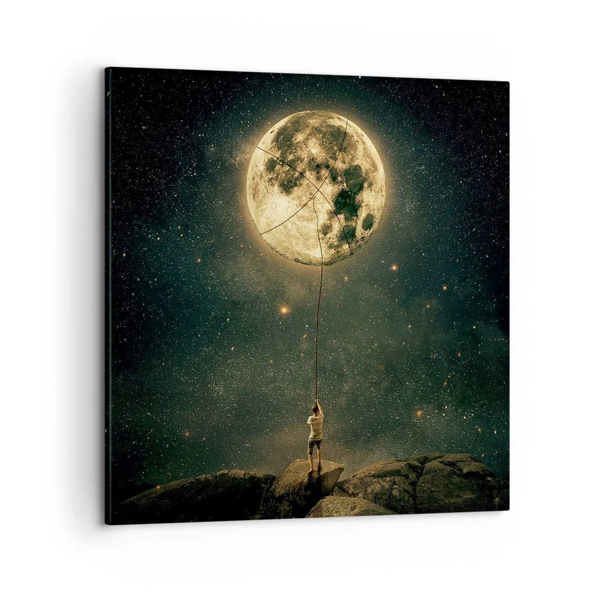 Impression sur toile - Image sur toile - Celui qui a volé la lune - 50x50 cm