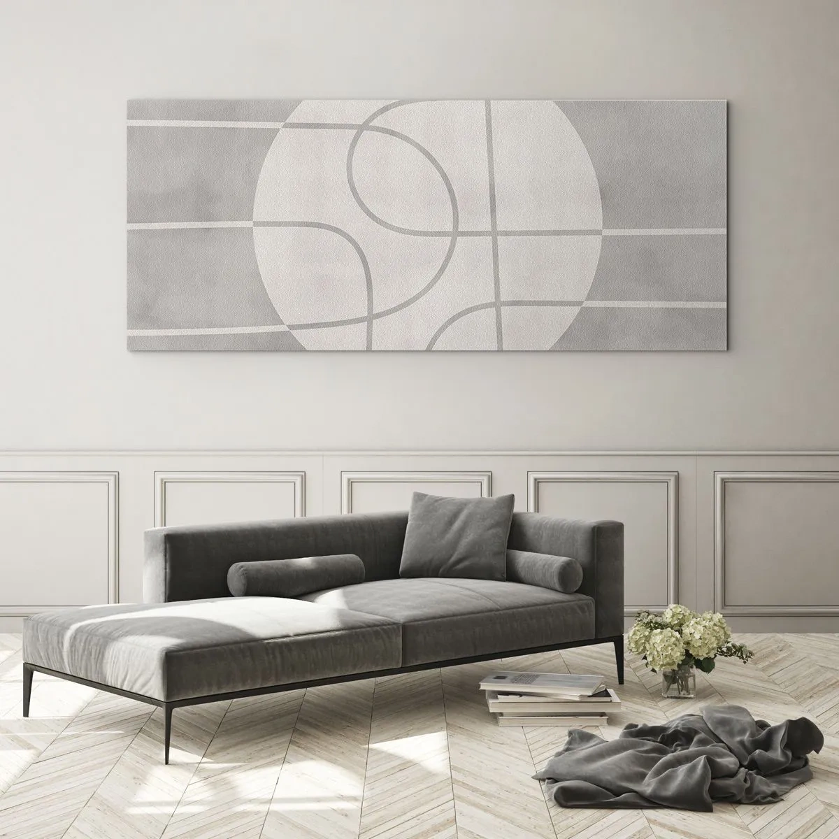 Impression sur verre - Image sur verre - Circulaire et tout droit - 100x40 cm