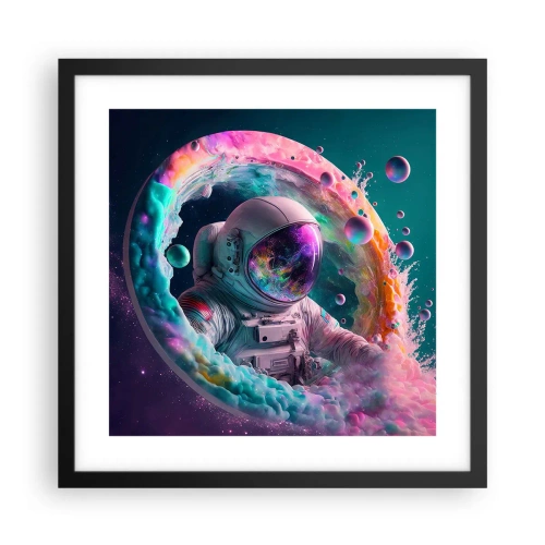 Affiche dans un cadre noir - Poster - porte des étoiles - 40x40 cm