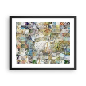 Affiche dans un cadre noir - Poster - Remaniement géométrique - 50x40 cm