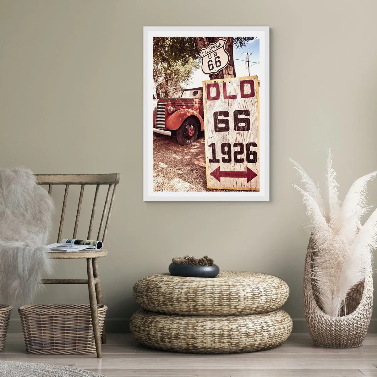 Affiche dans un cadre blanc - Poster - La légende de la province américaine - 70x100 cm