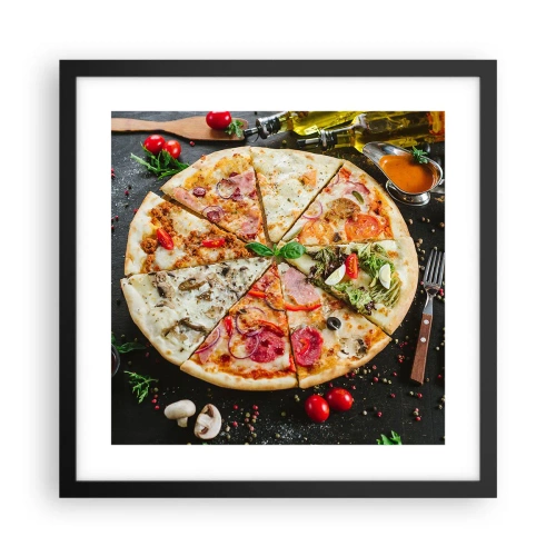Affiche dans un cadre noir - Poster - Une gamme de saveurs - 40x40 cm