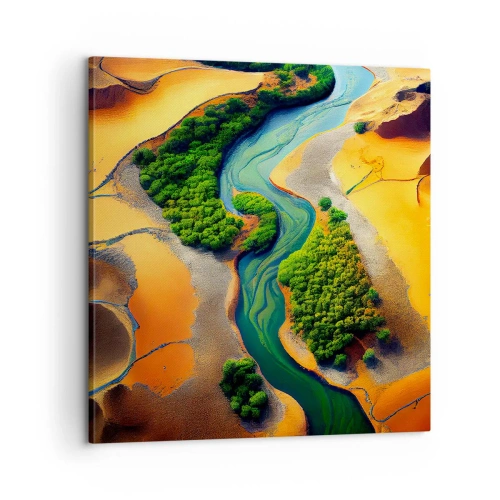 Impression sur toile - Image sur toile - Rivière vivifiante - 60x60 cm