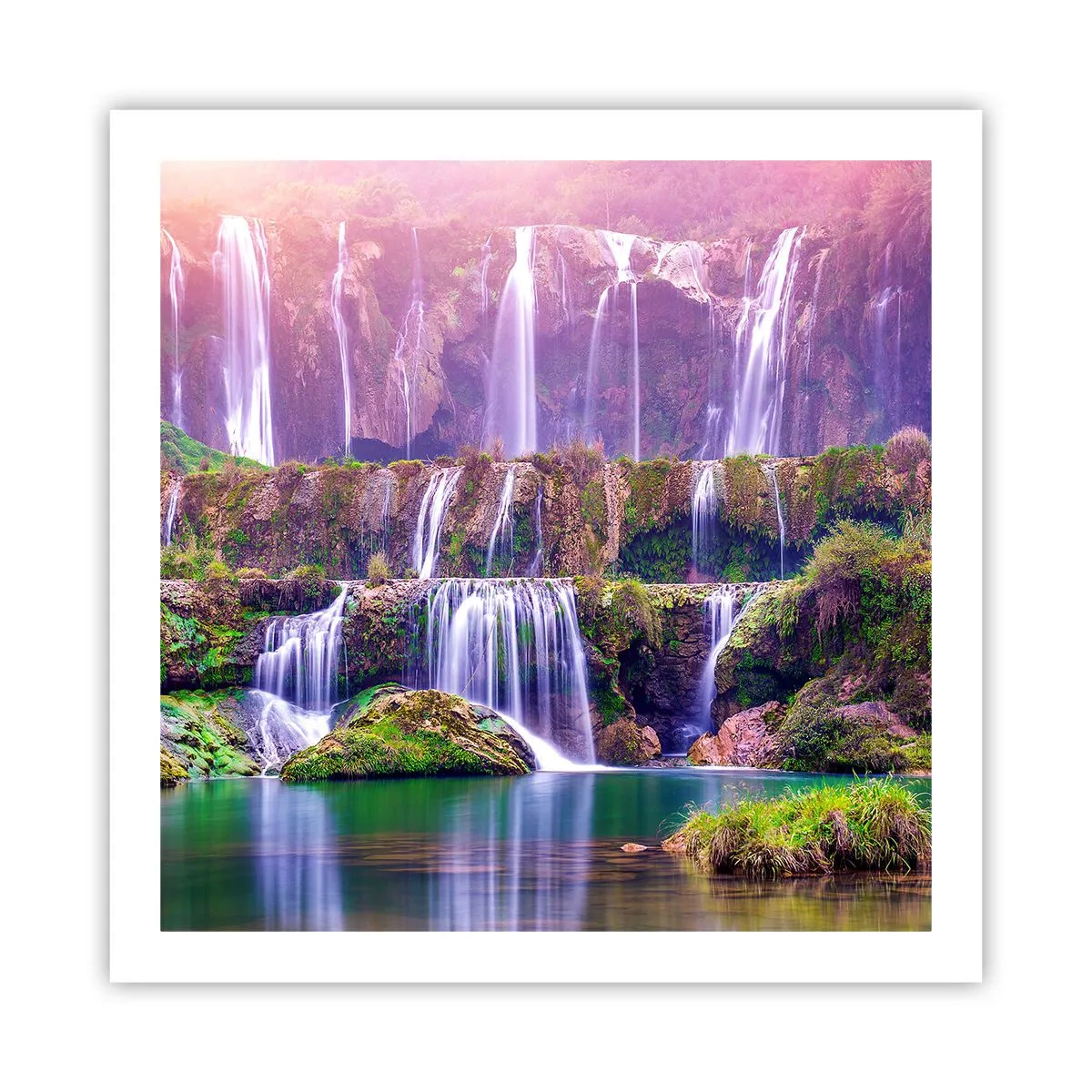 Affiche - Poster - Escalier vers le ciel - 60x60 cm