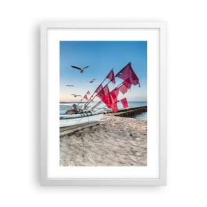 Affiche dans un cadre blanc - Poster - Repos mérité - 30x40 cm