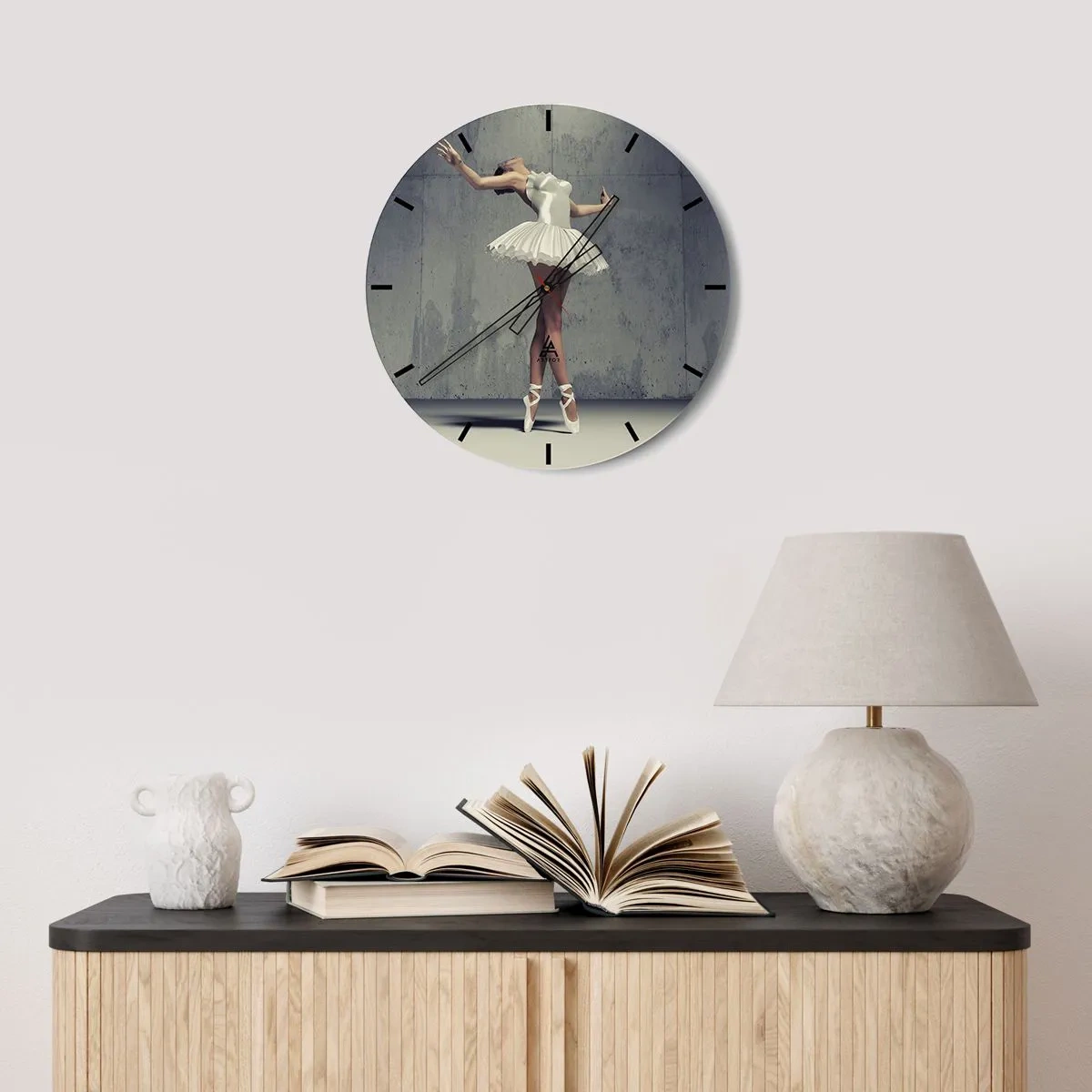 Horloge murale - Pendule murale - Léger comme un oiseau - 30x30 cm