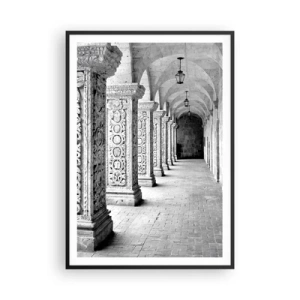 Affiche dans un cadre noir - Poster - Où cela mène-t-il…? - 70x100 cm