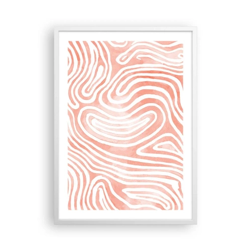 Affiche dans un cadre blanc - Poster - Dans le labyrinthe de corail - 50x70 cm