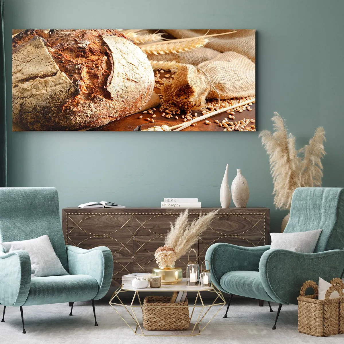 Impression sur toile - Image sur toile - Appétissant, parfumé, croquant - 90x30 cm