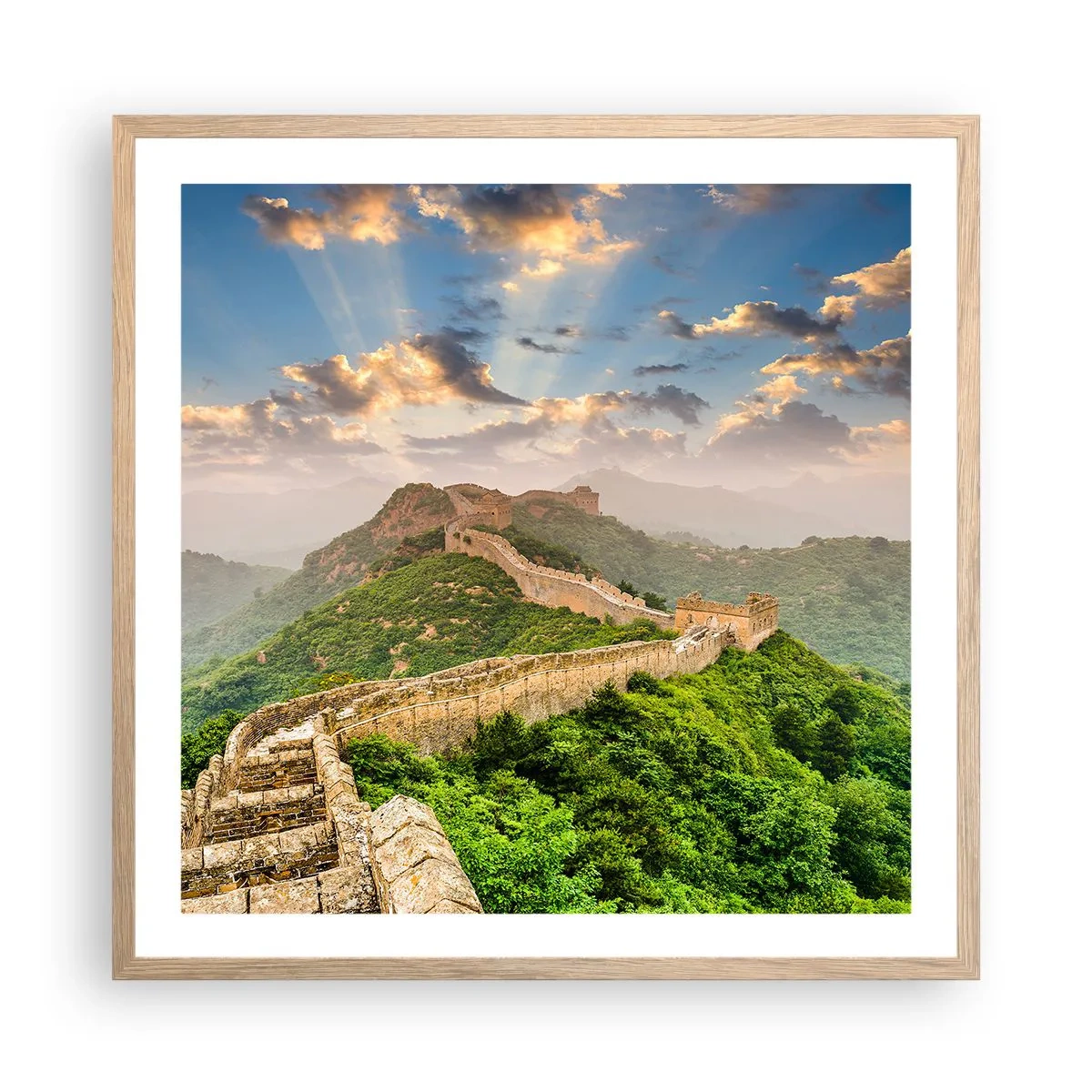 Affiche dans un chêne clair - Poster - Grandeur éternelle - 60x60 cm