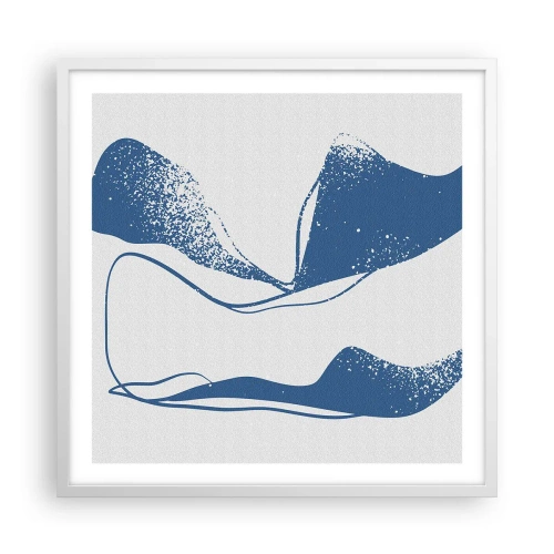 Affiche dans un cadre blanc - Poster - Abstraction ailée - 60x60 cm