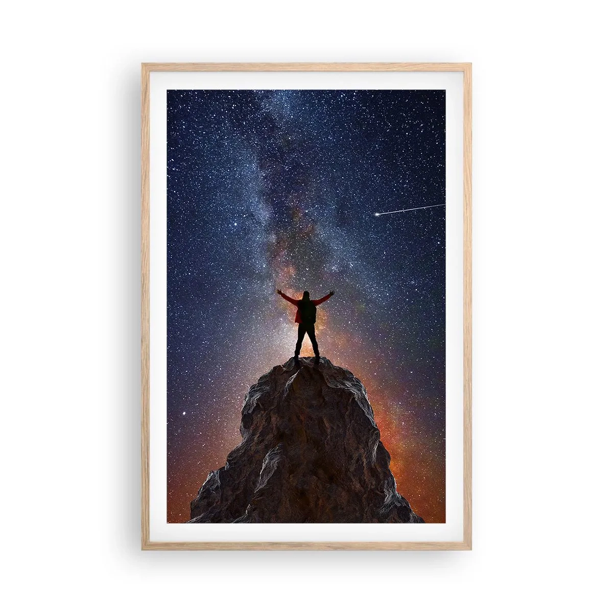 Affiche dans un chêne clair - Poster - Le force est avec moi! - 61x91 cm