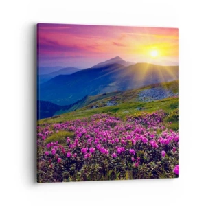 Impression sur toile - Image sur toile - … Et autour, ça sent le pin des montagnes et l'odeur de la prairie - 40x40 cm