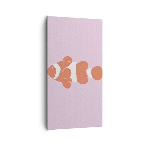 Impression sur toile - Image sur toile - En corail sur le visage et la queue - 55x100 cm