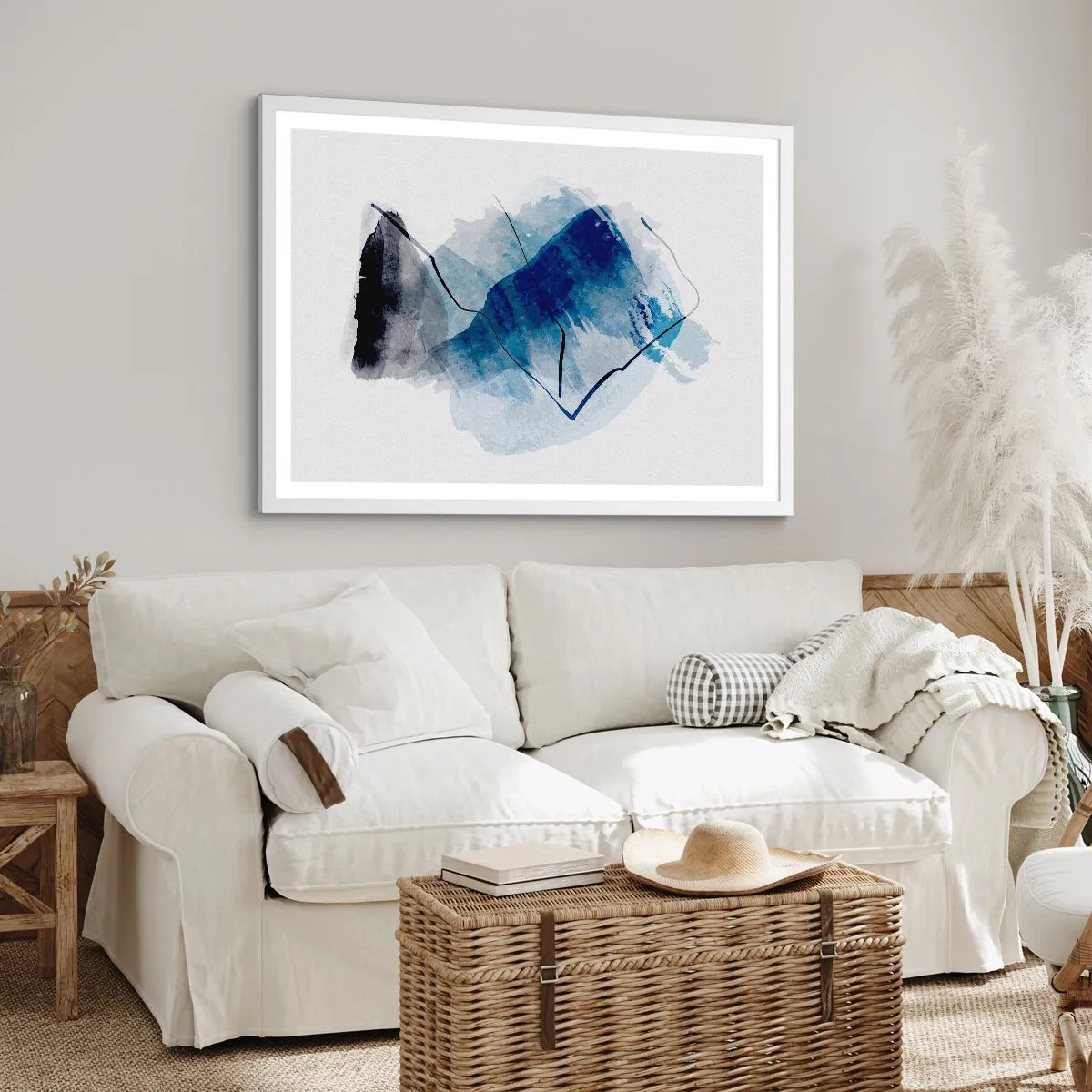 Affiche dans un cadre blanc - Poster - Montagne de glace - 40x30 cm