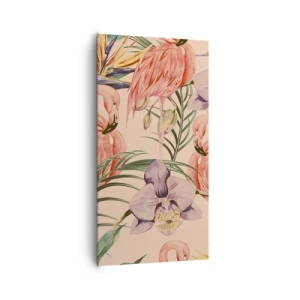 Impression sur toile - Image sur toile - Ballet rose dans les fleurs - 65x120 cm